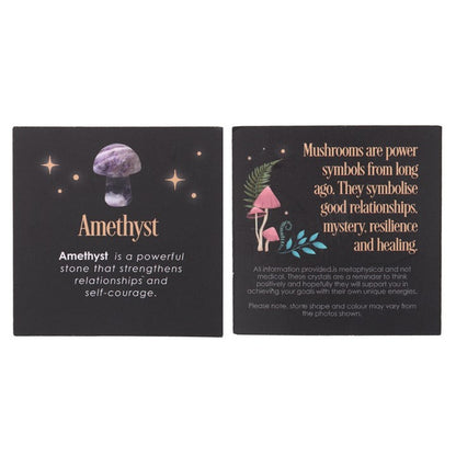 Amethyst Crystal Mushroom – Magical Healing Stone for Courage, Love & Positive Energy