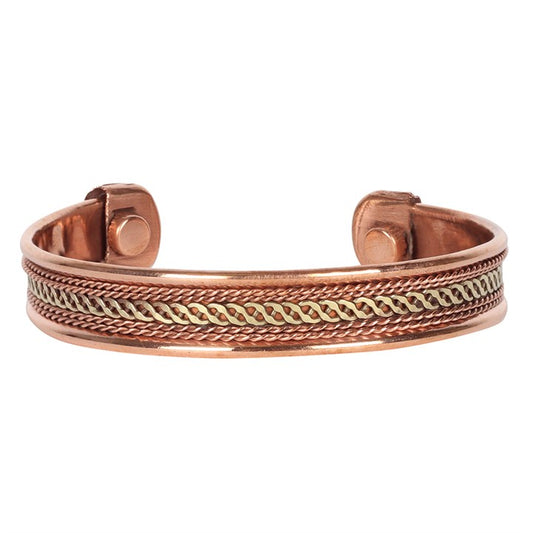 12mm Copper Chain Link Bracelet – Classic Design with Natural Finish