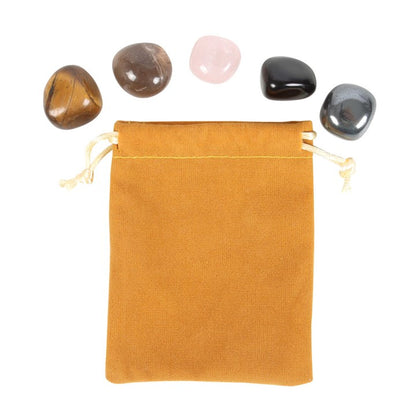 Capricorn Crystal Set – 5 Healing Tumblestones for Strength, Balance & Grounding