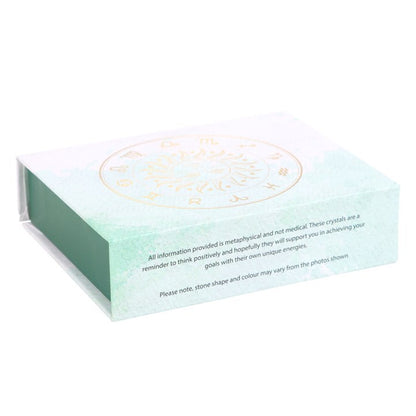 Libra Zodiac Crystal Gift Set – Bloodstone, Aventurine, Amethyst, Tiger’s Eye & Lemon Quartz in Luxury Box