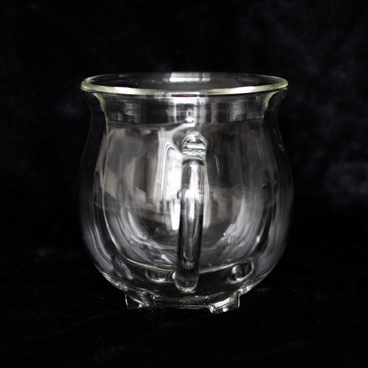 Glass Cauldron Mug – Double-Walled Insulated Witchy Drinkware