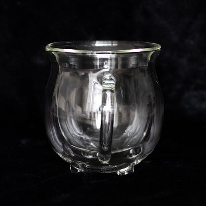 Glass Cauldron Mug – Double-Walled Insulated Witchy Drinkware