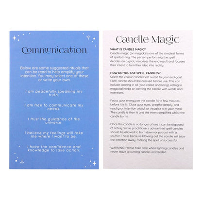Pack of 12 Blue Communication Spell Candles – Confidence & Clarity Ritual Candles