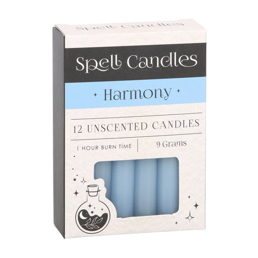 Pack of 12 Light Blue Harmony Spell Candles – Balance & Peace Ritual Candles