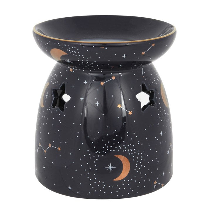 Purple Constellation Oil Burner – Celestial Aroma Burner with Gold Star Design