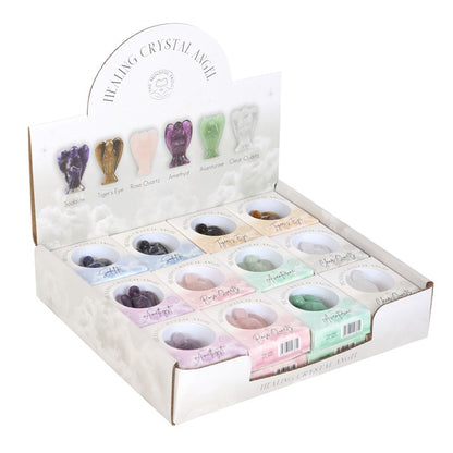 Set of 24 Healing Crystal Angels – Sodalite, Tiger’s Eye, Rose Quartz, Amethyst, Aventurine & Clear Quartz