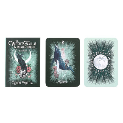 The Witch’s Familiar Runic Oracle – 24-Card Animal Spirit Deck & Guidebook by Athene Noctua