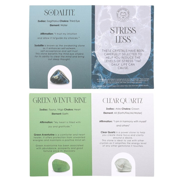 Stress Less Crystal Set – Green Aventurine, Clear Quartz & Sodalite