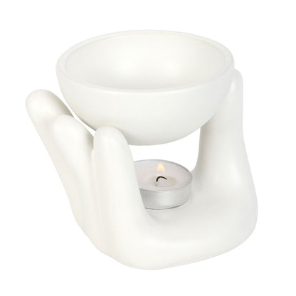 Ceramic Hand Oil Burner – Modern Aroma Burner for Fragrance Oils