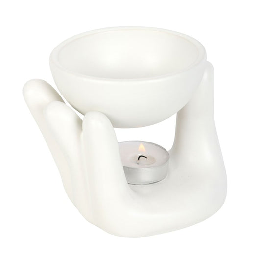 Ceramic Hand Oil Burner – Modern Aroma Burner for Fragrance Oils
