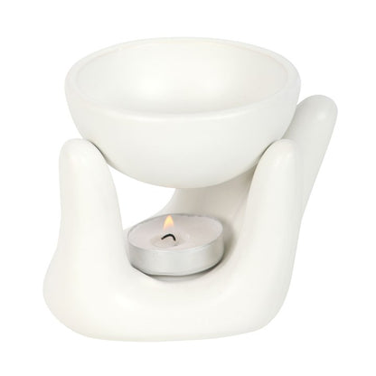 Ceramic Hand Oil Burner – Modern Aroma Burner for Fragrance Oils