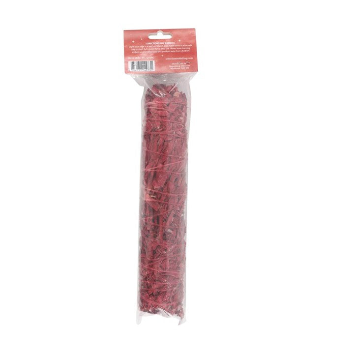 22.5 cm Dragon’s Blood Sage Smudge Stick – Large Cleansing Wand for Protection & Ritual Power