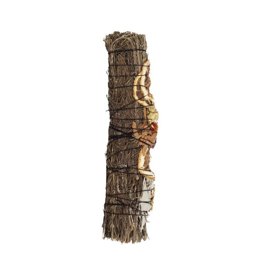 9in Ritual Smudge Wand with Rosemary, Palo Santo & Red Jasper – Cleansing, Strength & Grounding