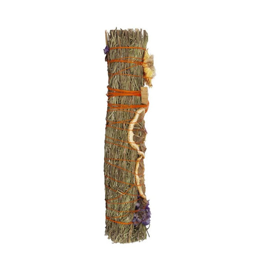 9in Ritual Smudge Wand with Rosemary, Lavender, Orange & Rhodonite – Cleansing & Healing Bundle