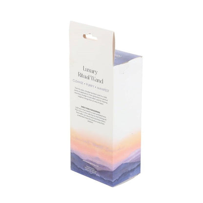 6in Ritual Smudge Wand with Rosemary, Sage, Lavender & Aventurine – Cleansing & Prosperity Tool