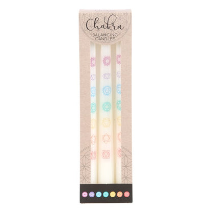 Energy Alignment Candle Set – 3 Chakra Balancing Taper Candles