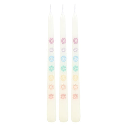Energy Alignment Candle Set – 3 Chakra Balancing Taper Candles