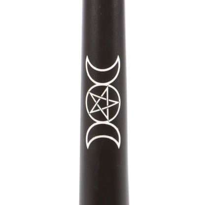 Set of 3 Black Triple Moon Candles – Mystical Taper Candles for Rituals & Home Décor