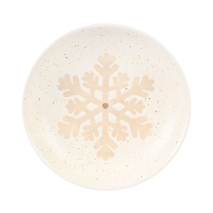 Winter Solstice Incense Holder – Snowflake Ash Catcher Plate