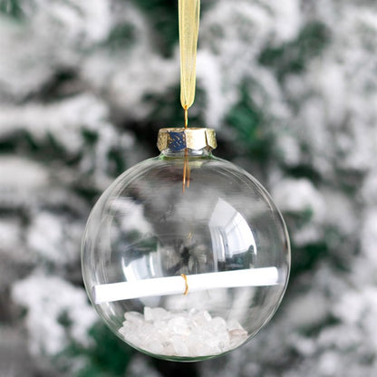 Clear Quartz Manifestation Christmas Bauble Kit – Festive Energy & Intention Ornament