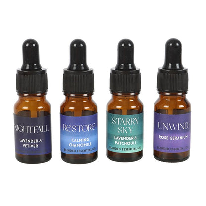 Sleep Essential Oil Gift Set – Relaxing Blends for Nightfall, Restore, Starry Sky & Unwind (4 x 10ml)