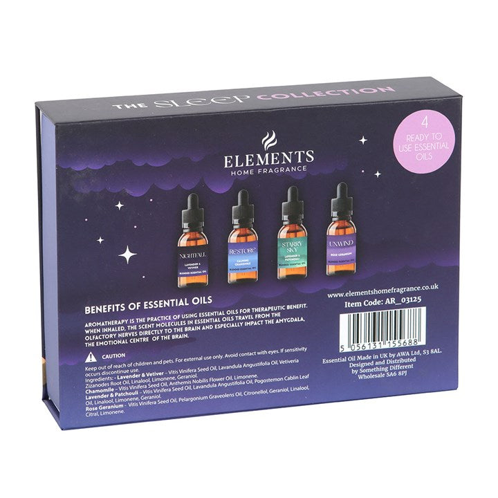 Sleep Essential Oil Gift Set – Relaxing Blends for Nightfall, Restore, Starry Sky & Unwind (4 x 10ml)