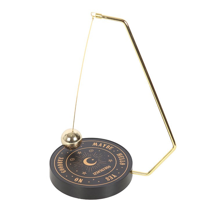 Talking Board Pendulum Decision Maker – Mystical Divination Tool with Gold-Tone Sphere