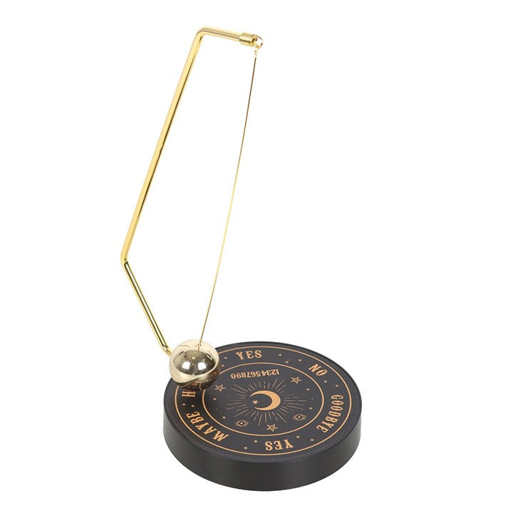 Talking Board Pendulum Decision Maker – Mystical Divination Tool with Gold-Tone Sphere