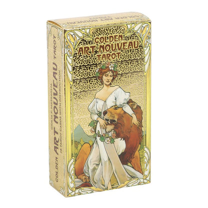 Golden Art Nouveau Tarot – 78-Card Deck with Foil Accents by Giulia F. Massaglia