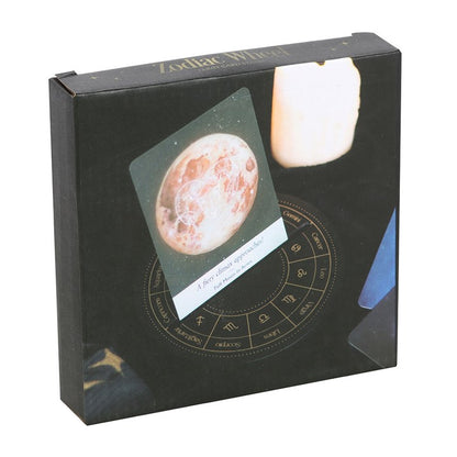 Black Wooden TAROT CARD STAND – Astrology Wheel Design for Daily Tarot Display