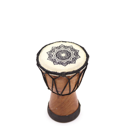 Mandala Wide Top Djembe Drum – 15cm | Sacred Rhythm & Spiritual Artistry