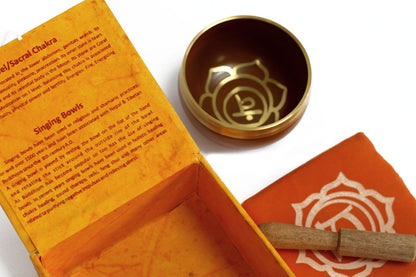 Sacral (Navel) Chakra Singing Bowl – Orange, Carnelian Energy (Svadhisthana)