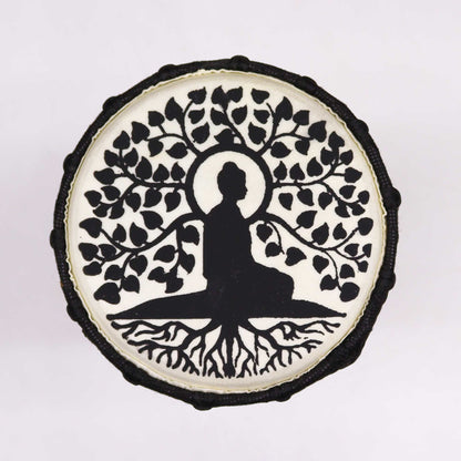 Buddha Wide Top Djembe Drum – 13cm | Rhythm, Enlightenment & Spiritual Harmony