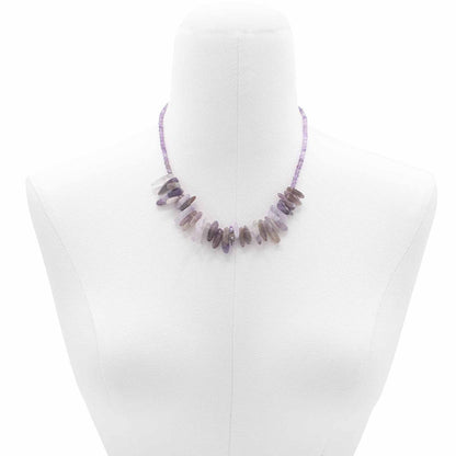 Longstone Gem Necklace – Amethyst | Crystal Energy Pendant for Calm & Balance