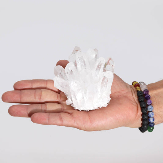 Crafted Quartz Cluster – Clear Quartz Crystal (0.339–0.342kg)