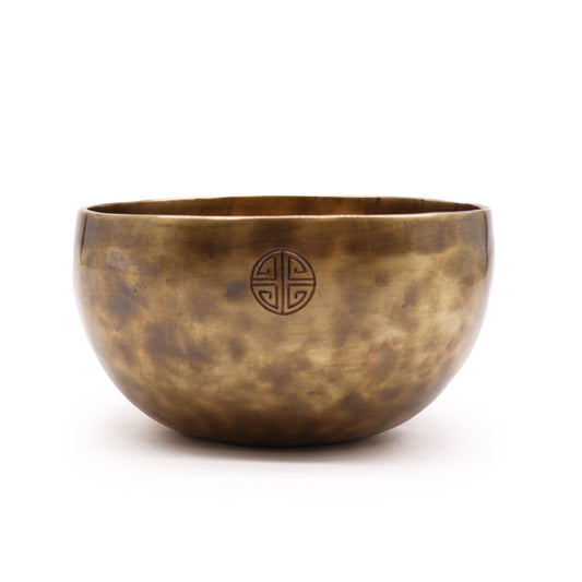 Large Nepalese Moon Singing Bowl – 17 cm Hand-Hammered Brass Meditation Bowl (Approx. 850 g)