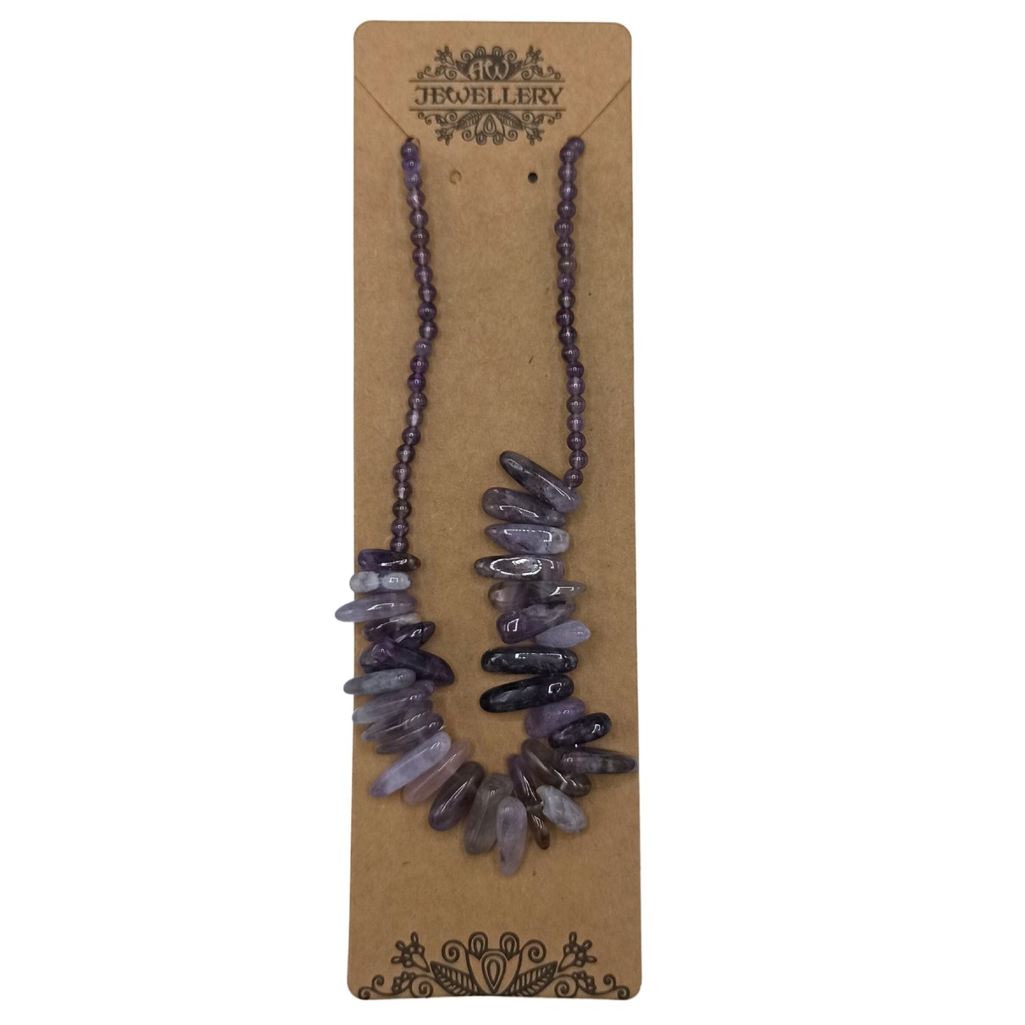 Longstone Gem Necklace – Amethyst | Crystal Energy Pendant for Calm & Balance