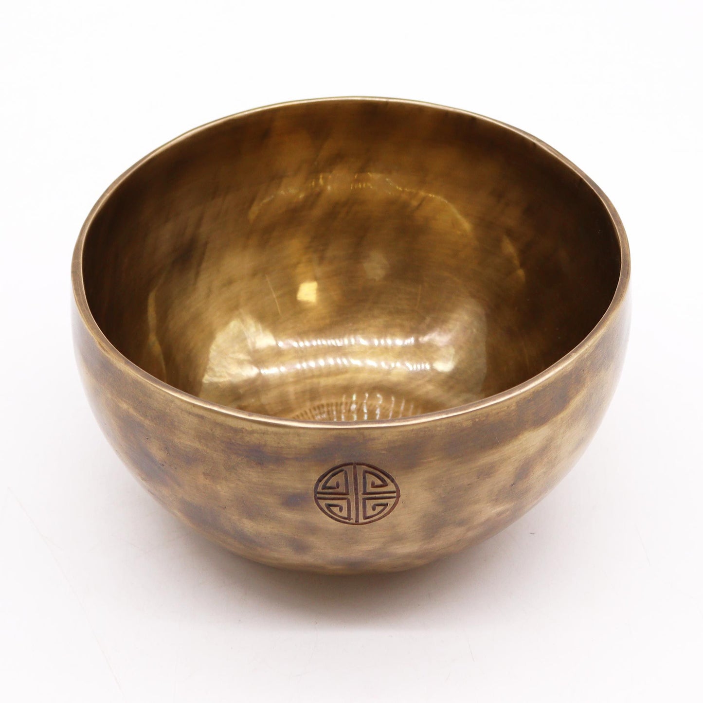 Large Nepalese Moon Singing Bowl – 17 cm Hand-Hammered Brass Meditation Bowl (Approx. 850 g)