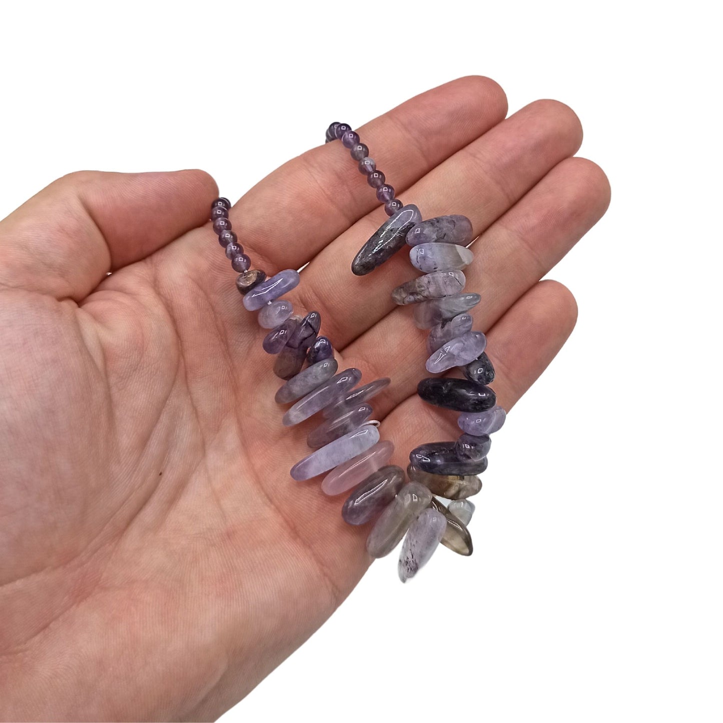 Longstone Gem Necklace – Amethyst | Crystal Energy Pendant for Calm & Balance