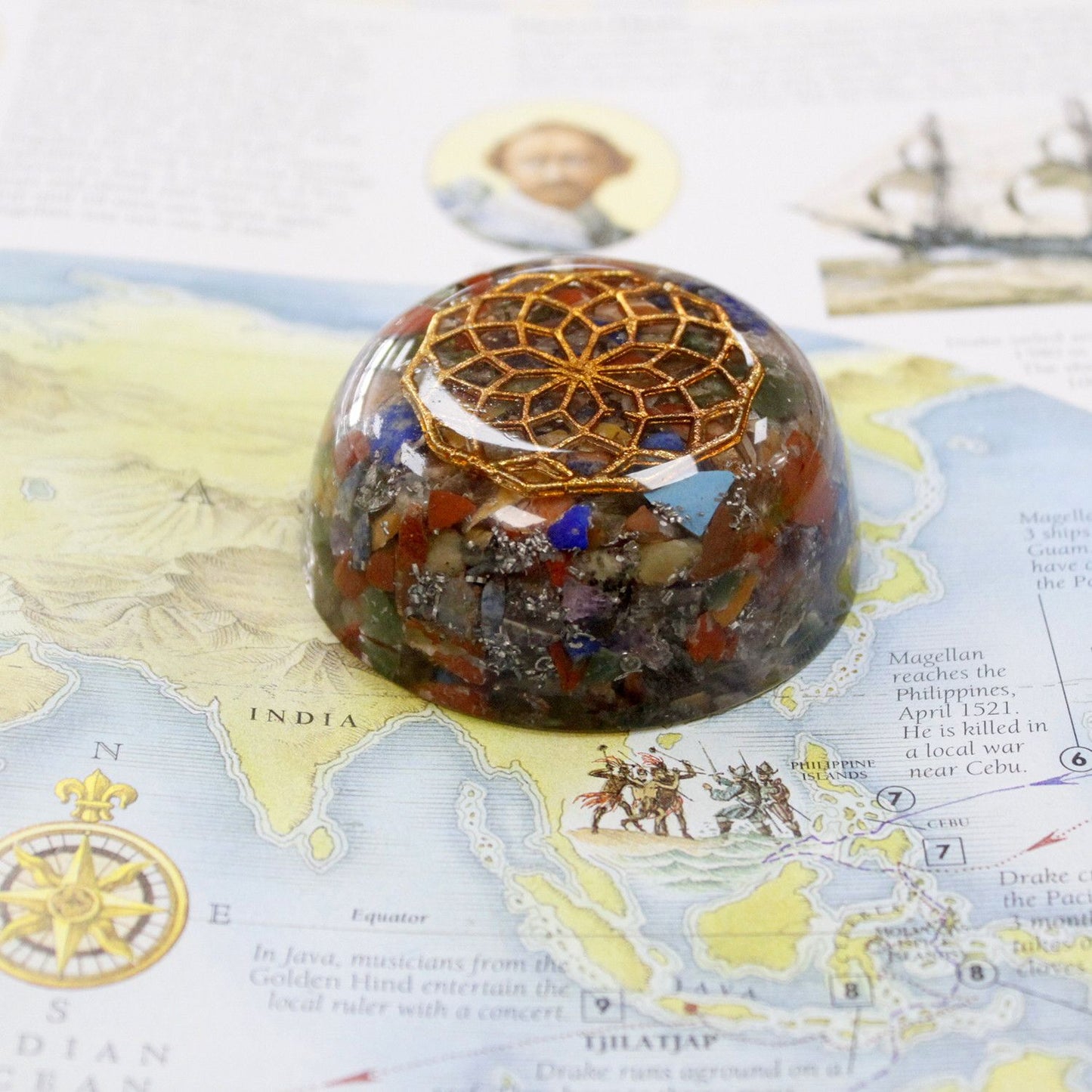 Orgonite Desk Power Pack – Multi Stone Dome