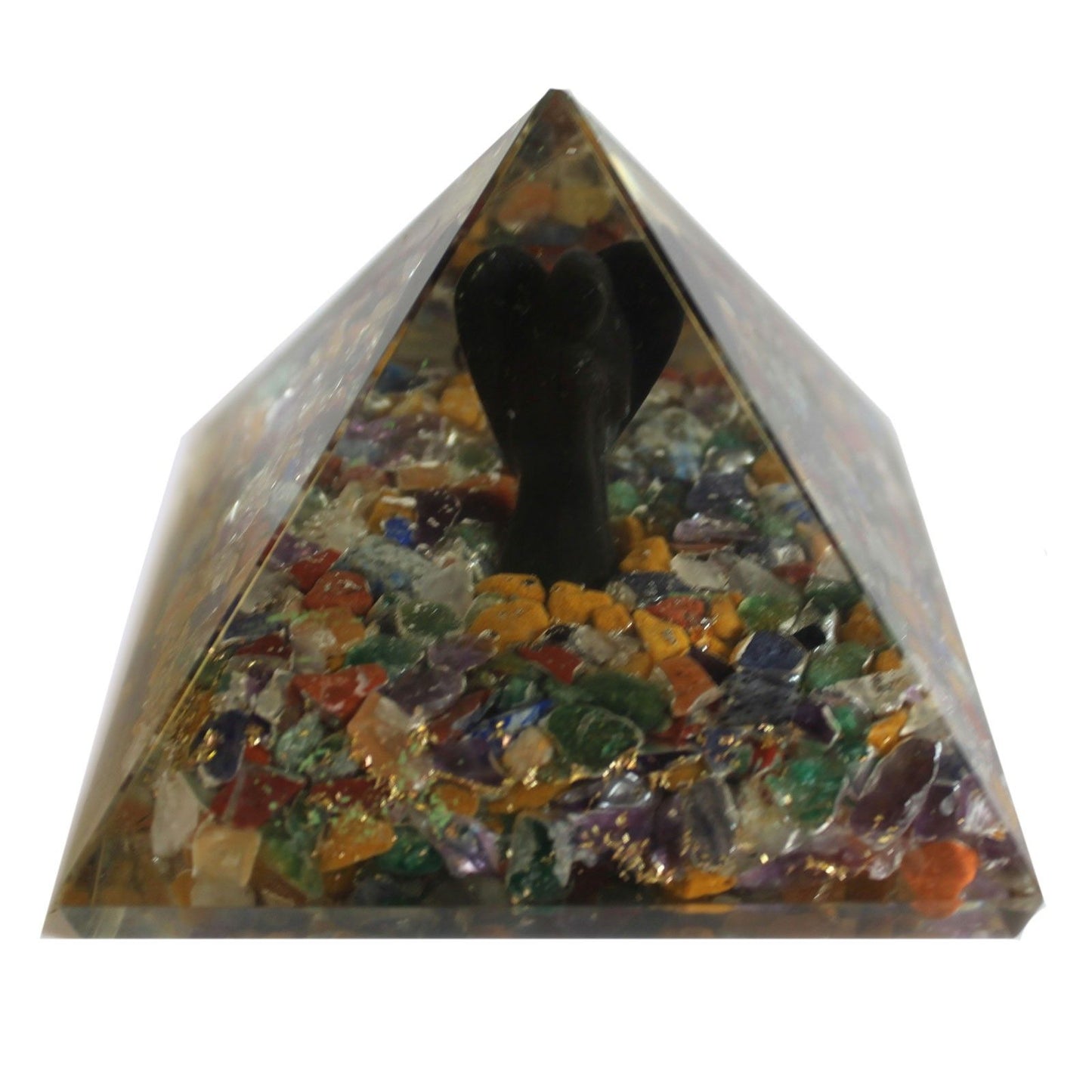 Large Orgonite Pyramid 70mm – Angel Protection & Healing Energy