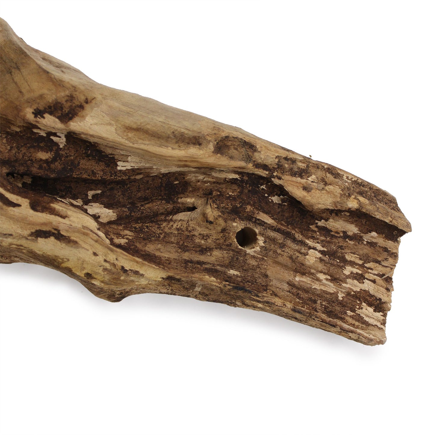 Molten Glass Hanging Bowl on Natural Wood – Handcrafted Art Piece