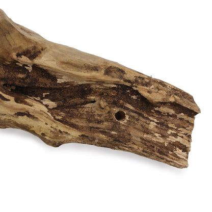 Molten Glass Hanging Bowl on Natural Wood – Handcrafted Art Piece