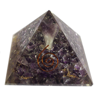 Large Orgonite Pyramid 70mm – Angel Protection & Healing Energy