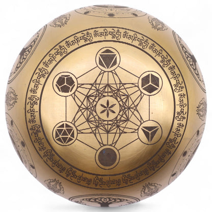 Pure Brass Etched Buddha Bowls – Set of 4