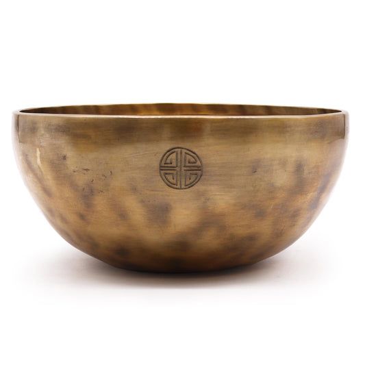 Extra Large Nepalese Moon Singing Bowl – 22cm Handcrafted Brass Sound Bowl (1450g)