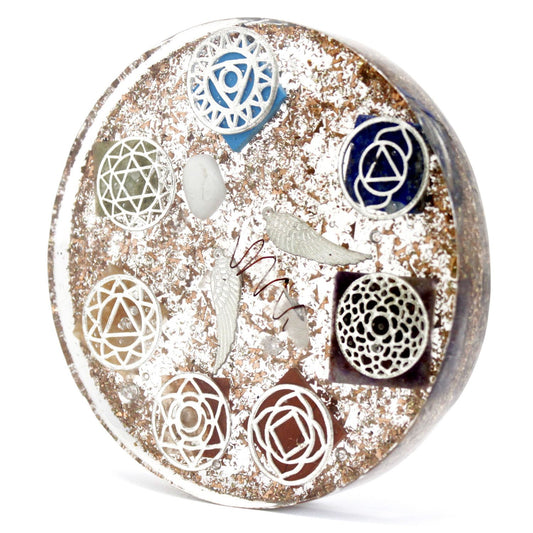 Orgonite Energy Disc – Angel Chakra Alignment (Large, 11cm)