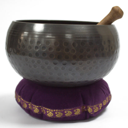 Velvet Singing Bowl Cushion 11cm – Soft Support for Meditation & Décor