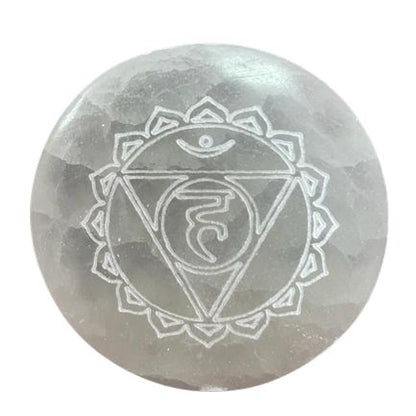 Selenite Charging Plates – Chakra Set of 7
