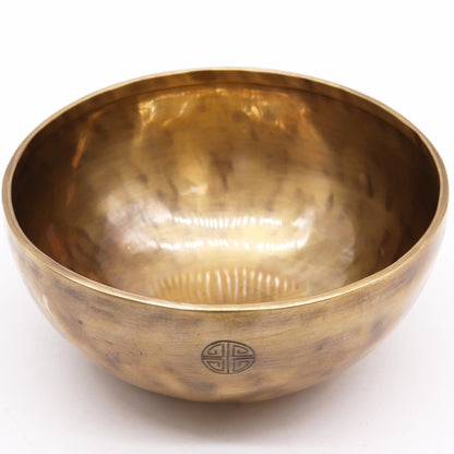 Extra Large Nepalese Moon Singing Bowl – 22cm Handcrafted Brass Sound Bowl (1450g)